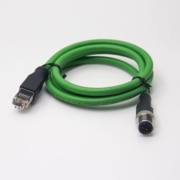 以太網(wǎng)通訊線(xiàn)，M12-4P-D\RJ45