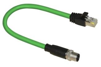 以太網通訊線，M12-4P-D\RJ45